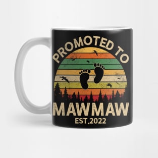 Promoted To Mawmaw Est 2022 Pregnancy Announcement Vintage Mug